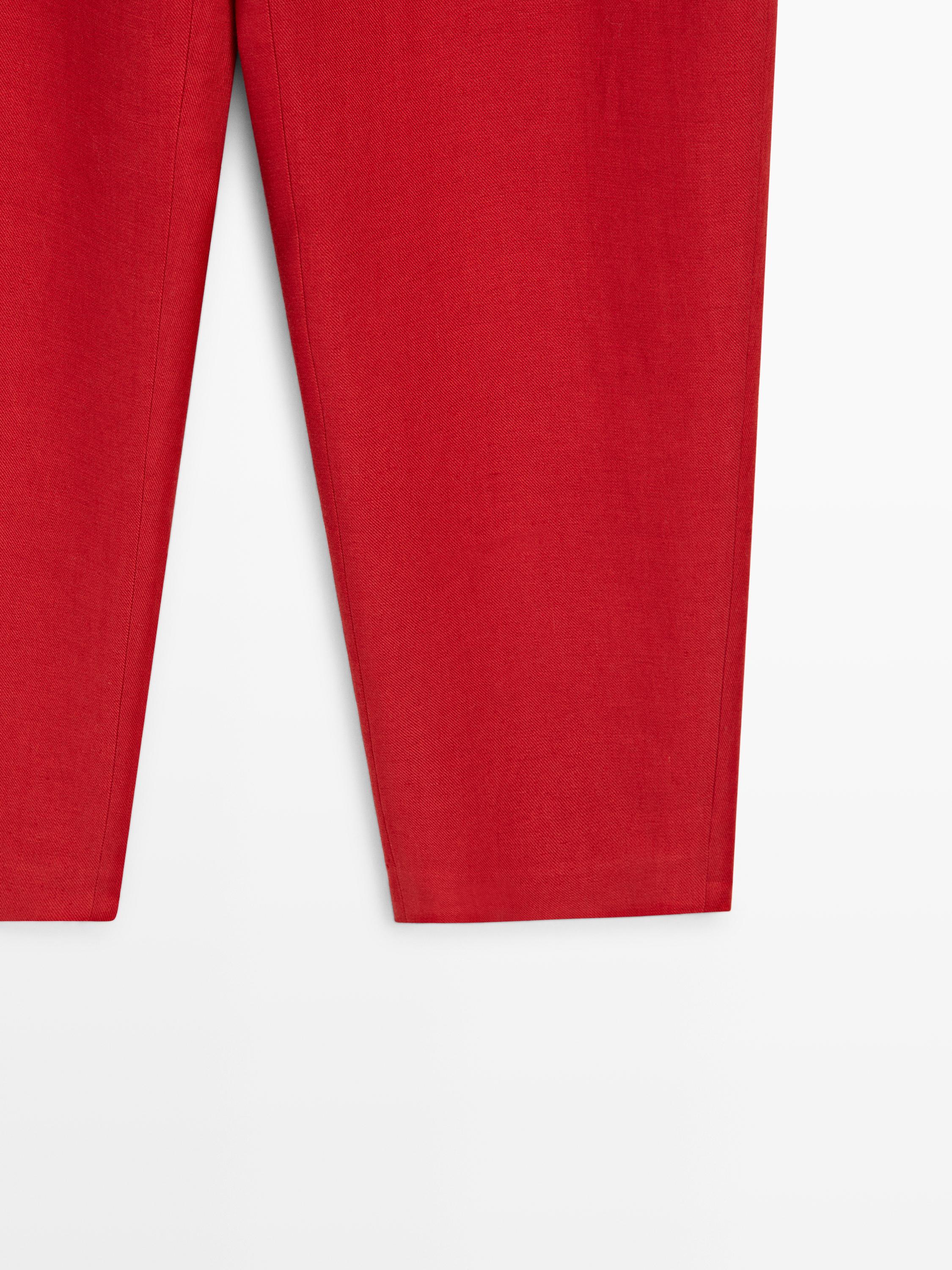Voluminous linen trousers